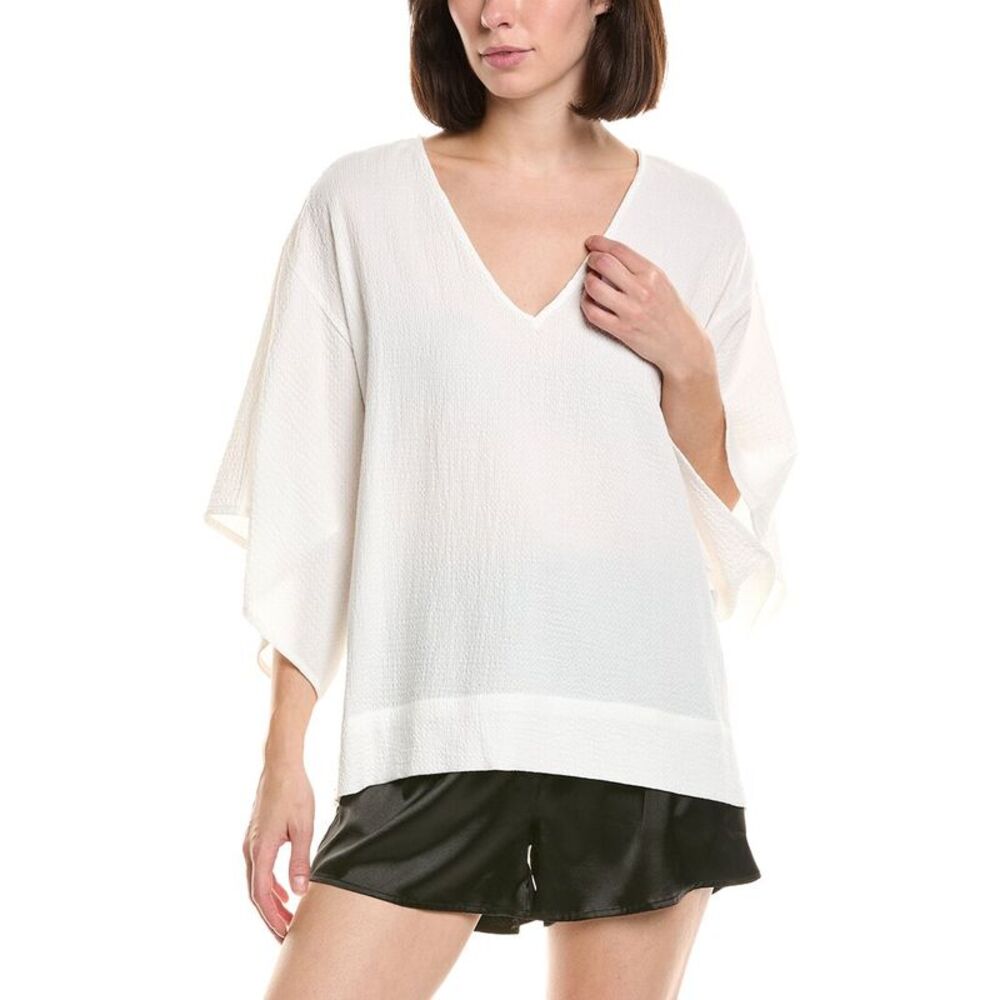 Natori Womens  Onsen Kimono Top, White
